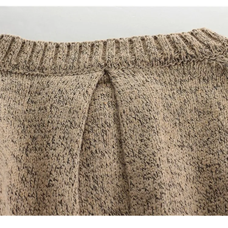 UHYTGF свитер Для женщин осенние короткие женские Пальто Harajuku Большие размеры свитер дамы вязать Свитера, пуловеры Теплое Пальто Sueter mujer 596