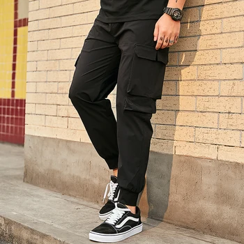 

2019 Summer Men's Three-dimensional Double Pocket Casual Nine Pants Sports Small Feet Pants 1-6XL Code