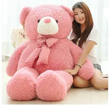 huge lovely pink teddy bear doll candy colours teddy bear with spots bow plush toy doll birthday gift about 160cm
