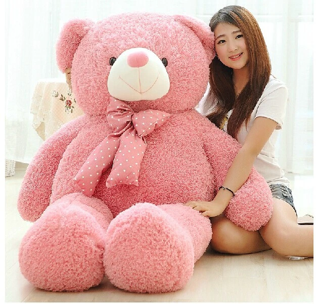 pink colour big teddy bear