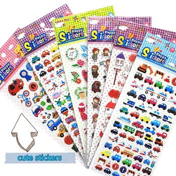 

10 Sheets Mixed Cartoon Stickers Cute Lovely Smile Face For Notebook Message Funny Decor Toys Children Kids Girls&Boys gift