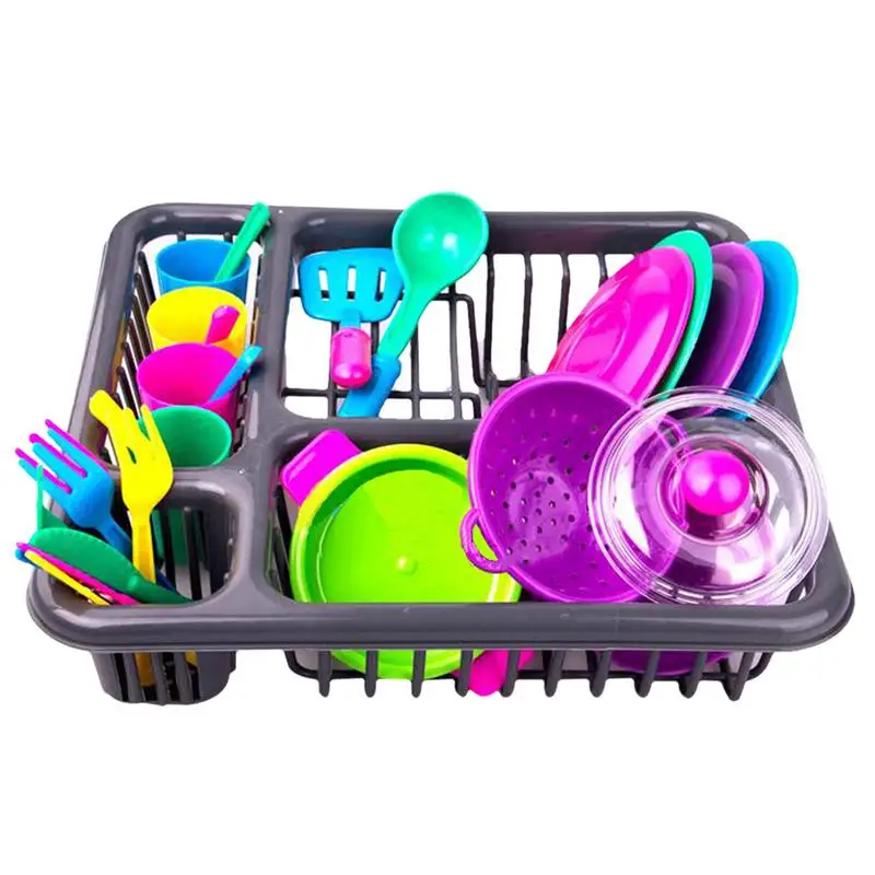

28pcs Children Play And Make Pretend Educational Toys Kitchen Kitchen Tableware Toys