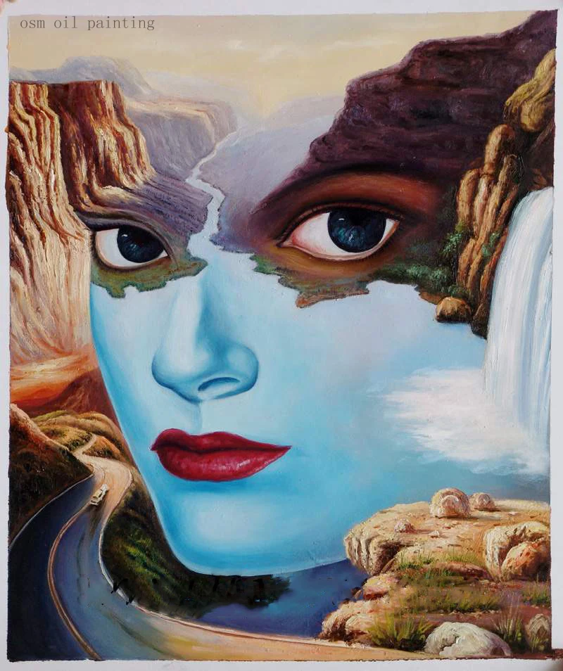 холсте голова