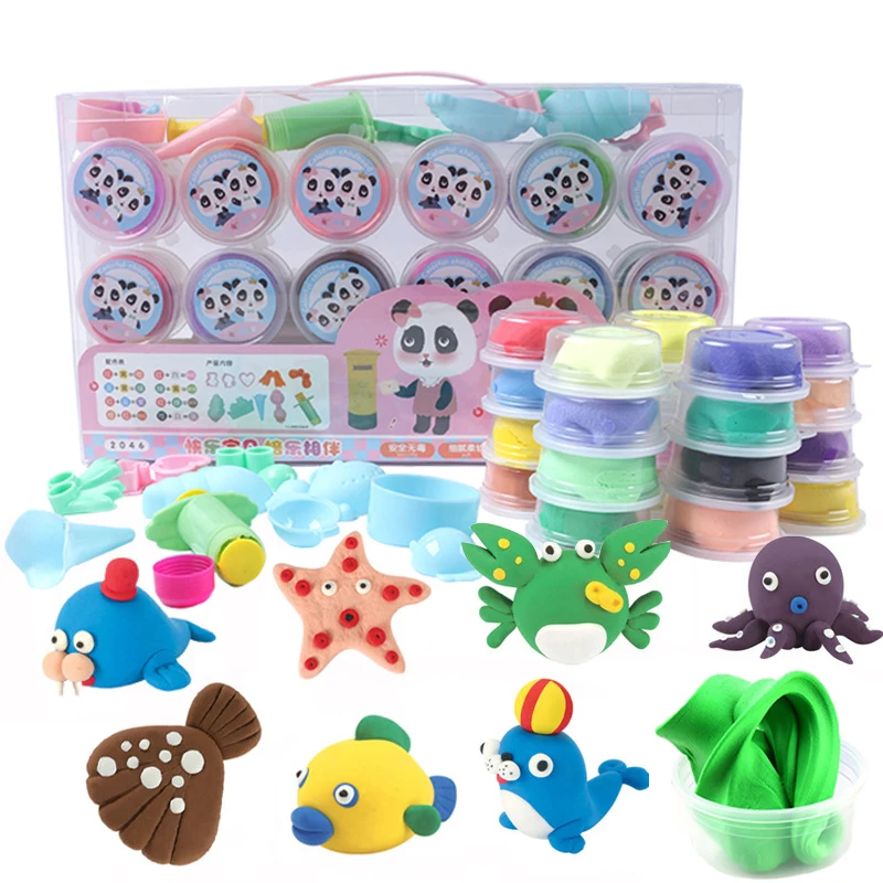 Slime Toys слизи сухой воздух Playdough светильник мягкое моделирование Fimo Полимерная глина прыгающий Пластилин «сделай сам» Обучающие игрушки для игр подарки