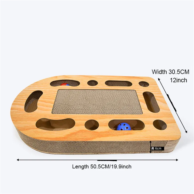 Cat Toys Pet Indoor Wooden Lovely Ear Shape Cat Hunting Toy Interactive 3/5-holed  Scratch  Cats Play Toy pet products