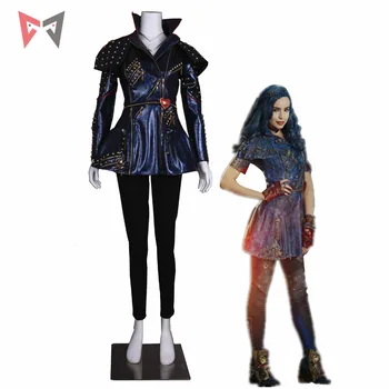 

MMGG Descendants 2 cosplay Mal Cosplay costume Leather jacket punk style Custom Made size party top