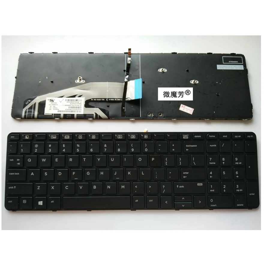 

English US FOR HP FOR Probook 450 G3 455 G3 470 G3 HSTNN-Q95C laptop keyboard backlit
