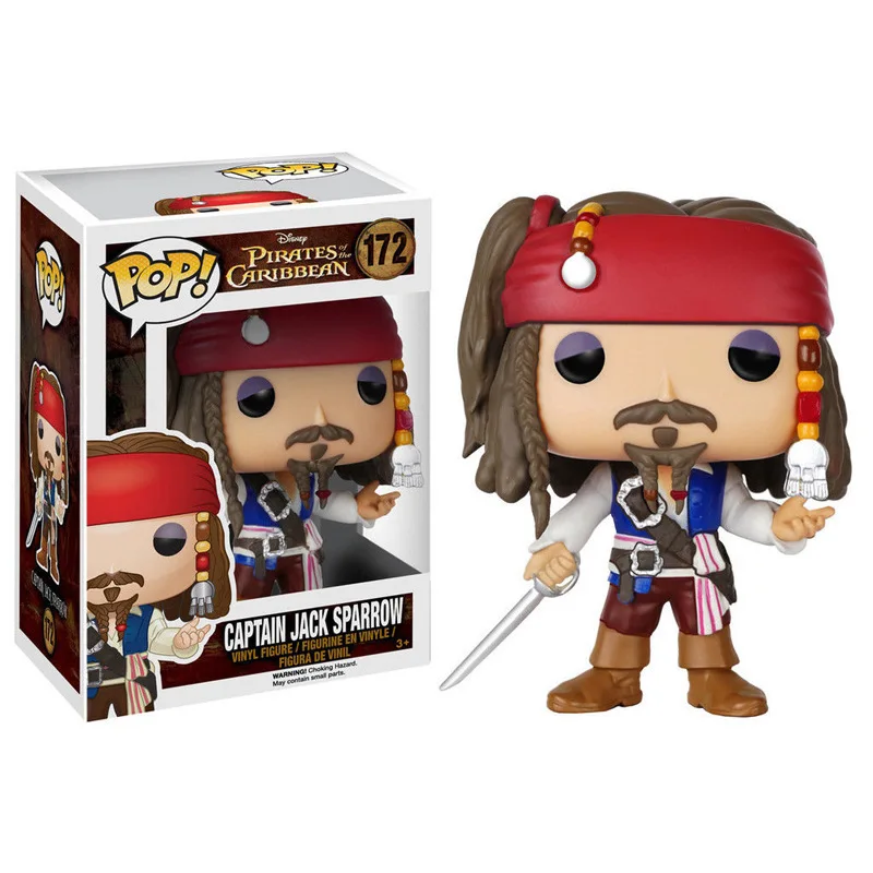 

FUNKO POP 10cm Pirates of the Caribbean Jack Sparrow with Gun Vinyl PVC Action Figure Collectible Model Toy gift for the kids