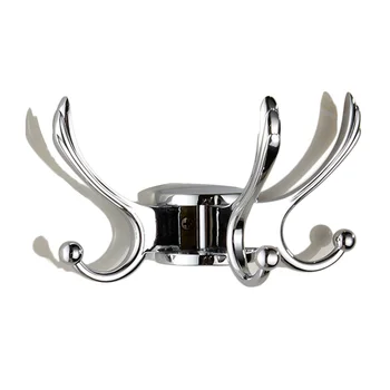 

Robe Hooks Europe Rotation Three Hooks Gold Wall Clothes Rack Cloth Hook Wall Hook For Bathroom Accessory Key Hanger Useful