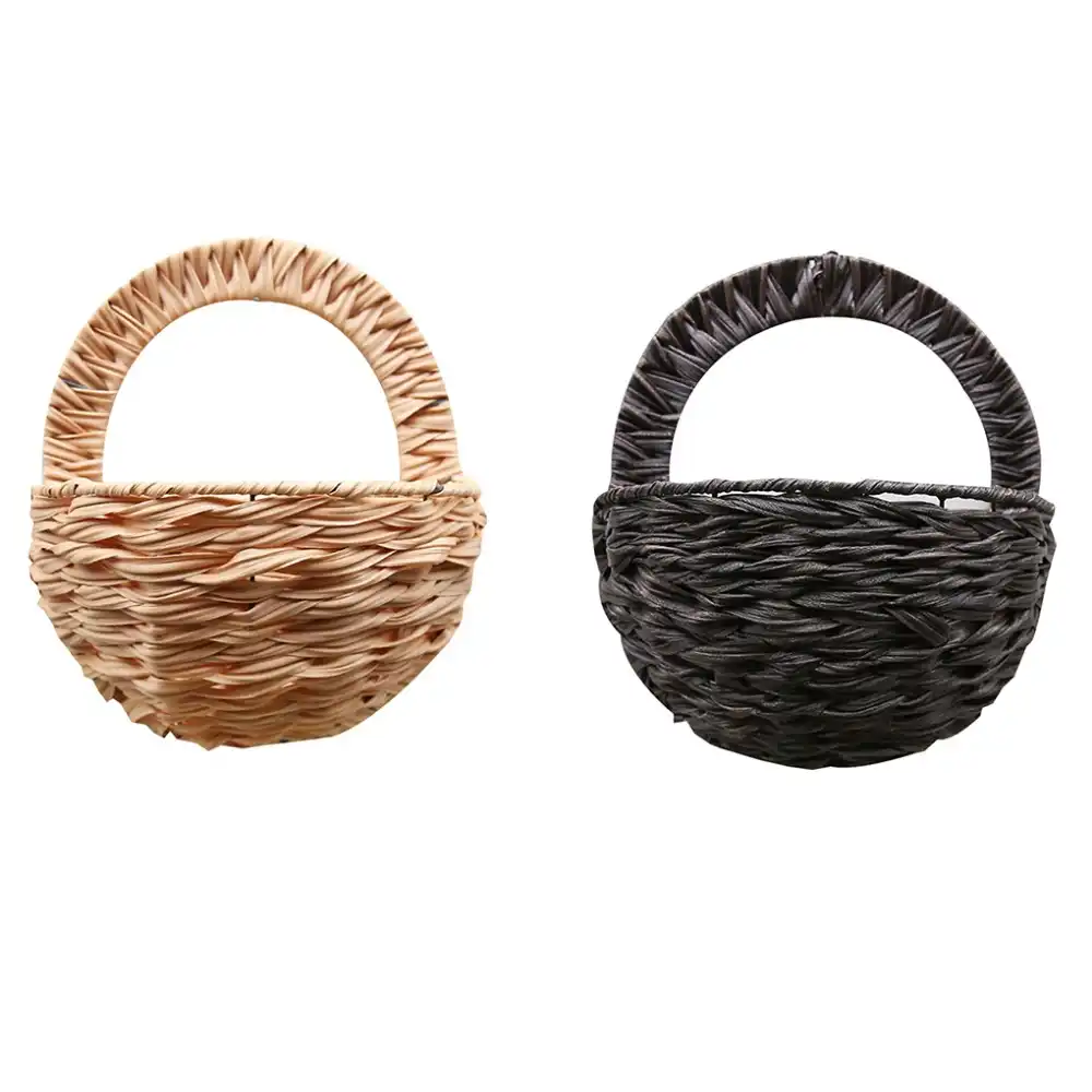 rattan flower girl basket