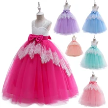 Брендовые Длинные вечерние платья элегантные платья для девочек, вечернее платье для маленьких девочек, бальное платье, детское платье для девочек на свадьбу