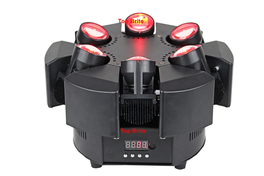 Новое поступление 6X10 Вт RGBW 4в1 светодиодный ступенчатый стробоскоп Профессиональный движущийся головной Луч Вечерние огни DMX512 светодиодный Dj XMAS DMX диско свет