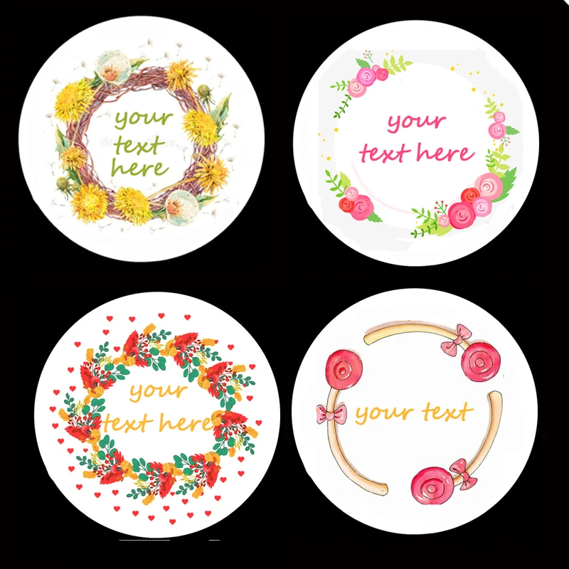 

100 Pcs Custom Personalized Paper Stickers for Invitations and Favors Birthday Tags Gift Boxes Labels Logo Photo Printing Boda