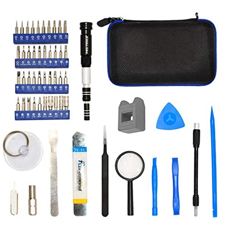 1REIZ 61 In 1 Precision screwdriver set Magnetic Disassemble Repair Tools Kit For Phone Laptop Watch Torx Bit Pocket Screwdriver