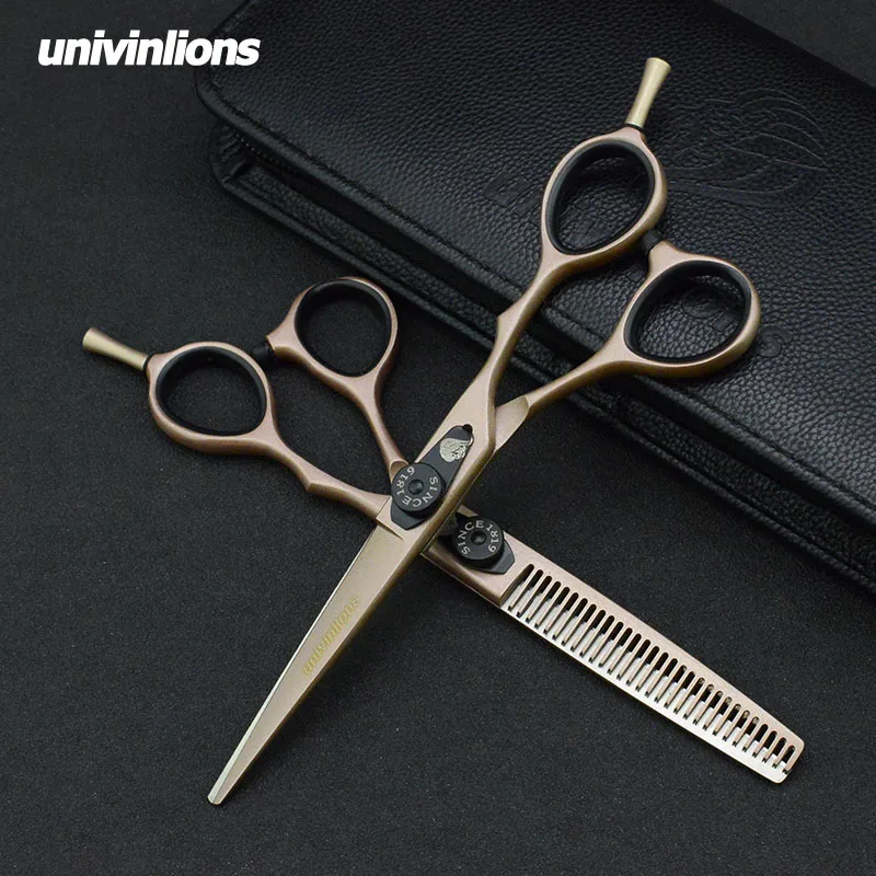 5.5/6" black gold barber hair scissors hairdressing scissors professional hair scisor barber supplies shears gift japan haircut