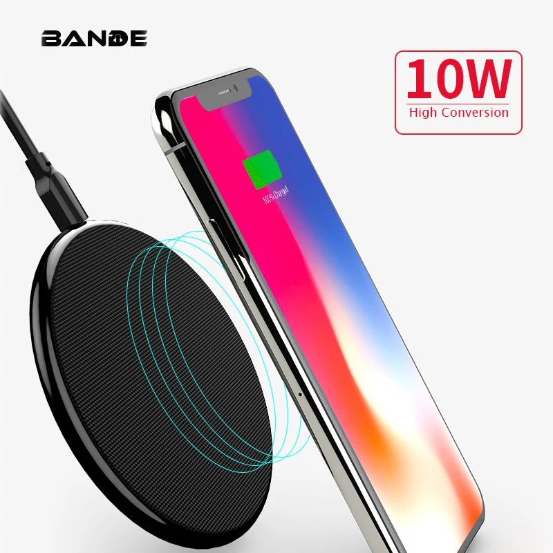 Беспроводное зарядное устройство BANDE QC 3 0 15 Вт для iphone 8 Plus X XR XS Max Быстрая зарядка