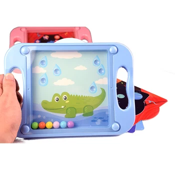 

Handheld 3D Wooden Toys Children'Desktop Game Kindergarten Focus Training Toy Balanced Ball Maze Game Kids