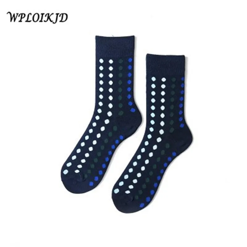

[WPLOIKJD] Men Ankle Socks Creative Funny Happy Socks For Men Hombre Blue Wave Point Skateboard Hip Hop Cool Long Mlae Socks Sox