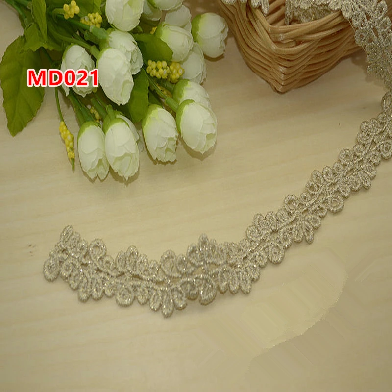

width 2.5cm Golden thread guipure Lace Trims curtain craft decoration crochet lace ribbon DIY garment accessories MD021