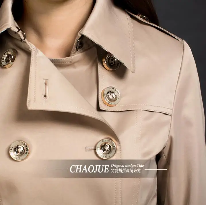 Pardessus Femme Vêtements Sobretudo rose Courte Feminino Casaco Beige Tranchée Printemps Femmes Boutonnage Double Mince Pour 2018 Mode Manteau orange qw7vPU