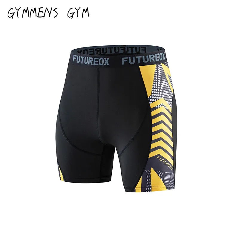 Пляжные летние Компрессионные шорты мужские новейшие леггинсы с 3D принтом для бега и быстросохнущие облегающая фитнес-шорты - Цвет: GY05