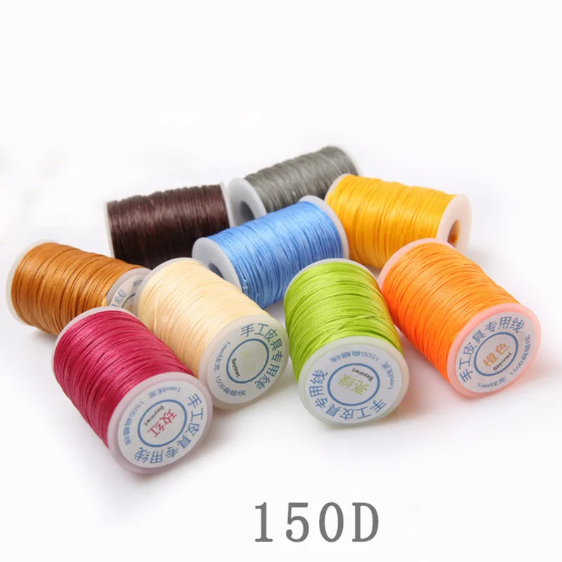 

1pcs 65M Sewing Thread Polyester Cord Waxed Thread Leather 1mm for DIY Tool Hand Stitching Thread Multicolor