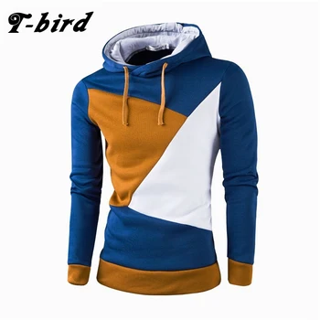 

T-bird Sweatshirt Men Hoodie High Collar Hoodies moletom masculino 2018 Brand Sportswear Autumn Casual Male Stitching Hoodie 3X