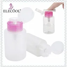 ELECOOL 210 мл/150 мл Лак для ногтей UV GEL Очиститель Remover Салон насос польский обойтись пустая бутылка для ногтей пополняемые бутылки