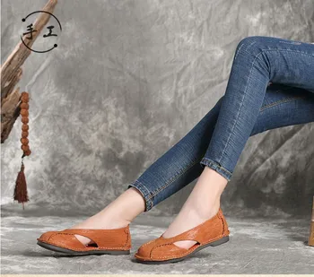 

Head - layer cowhide sandals Leather shoes Women sandals