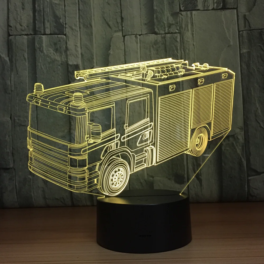  Truck 3d Lights Seven Color Remote-control Touch Led Table Lamps For Living Room Desk Lamp Creative
