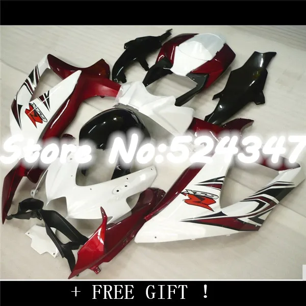 

Injection For Red White A HOT 08-10 GSXR750 2008 2009 2010 GSXR 600 750 GSXR600 K8 08 09 10 Fairing
