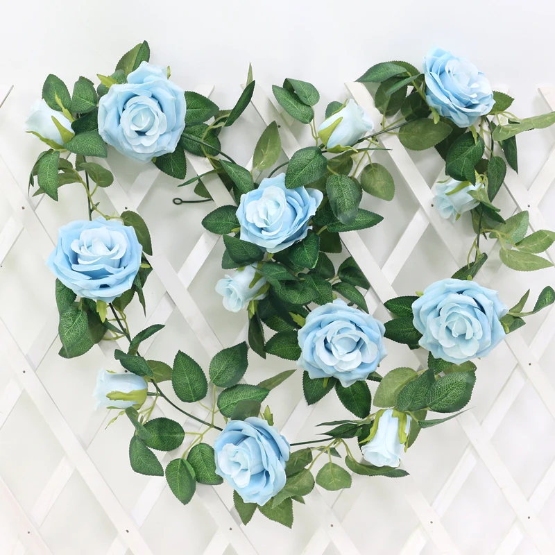 JAROWN Artificial 2m Multi Flower High Quality Rose Vine Fake Flower European Rose Home Wall Hanging Rattan Wedding Decor Flores (41)