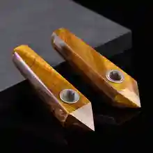 Курительная Dogo новое поступление потрясающая лабрадоритовая трубка тигровый глаз труба Хрустальная курительная труба прямая трубка для табака