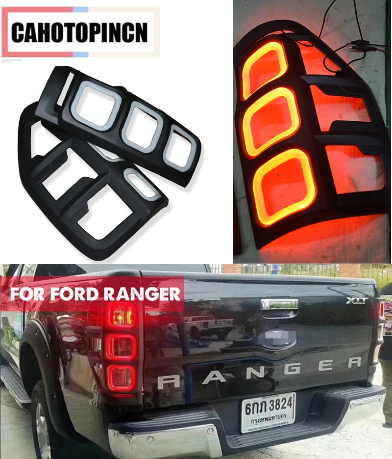 

REAR LED TAIL LAMP DAY LIGHTS COVER REAR LED LIGHTS COVERS FIT FOR FORD RANGER T6 T7 2012-2018 AUTO ACCESSORIES