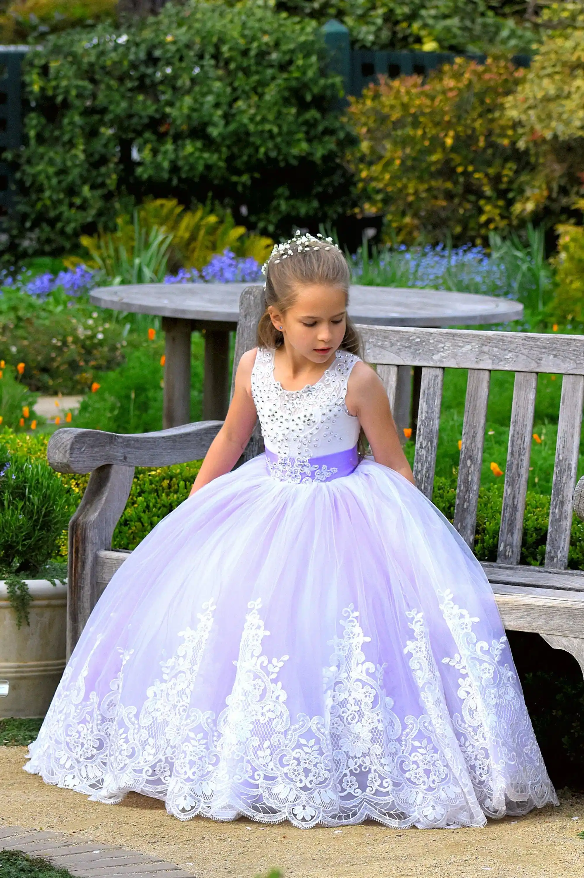Girls Party Polka Dot Princess Dress Wedding Flower Girl Kids Dresses Xmas Gifts