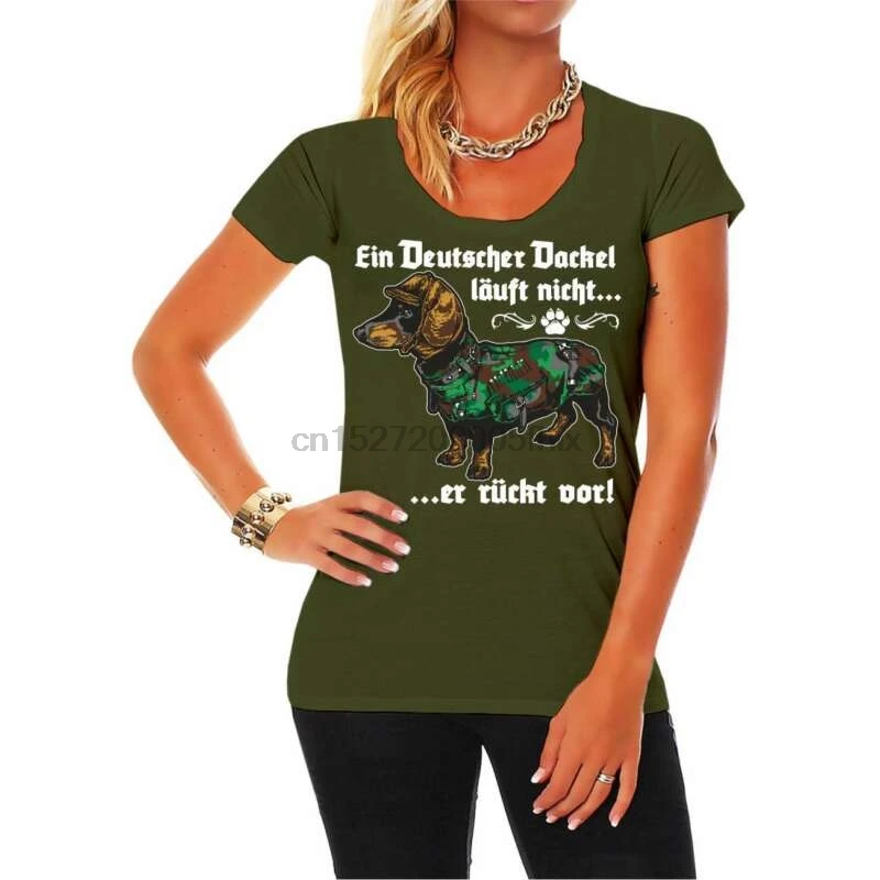 

Frauen T-Shirt Ein deutscher Dackel luft nicht Teckel Dachshund Rauhaar Jger