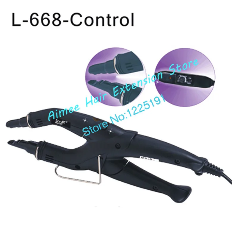LOOF 668 Control Brand New Fusion Hair Extension Iron Keratin Bonding Tool Adjustable Temperature Fusion Heat Connector