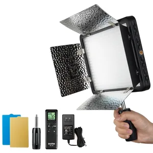 Image 1 - Godox LED500LRW 500 lumière vidéo LED 5600K Version blanche avec réflecteur et télécommande 