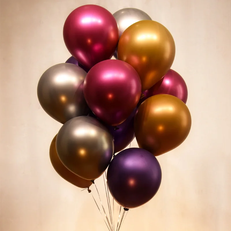

Wedding Decoration Valentine's Day Birthday Party Supplies Chrome Latex Balloons 50pcs/lot Thicken 3.2g Metallic Latex Balloon