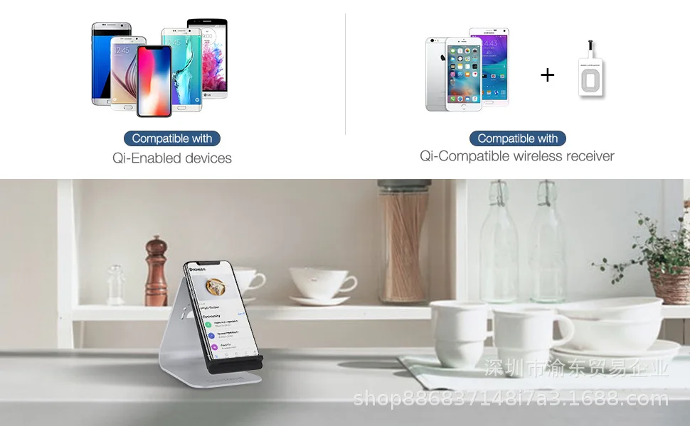Универсальное Qi Беспроводное зарядное устройство для Samsung Galaxy S8 S9 Note 8 беспроводное быстрое зарядное устройство для iPhone X XS XR 10W быстрая зарядка USB