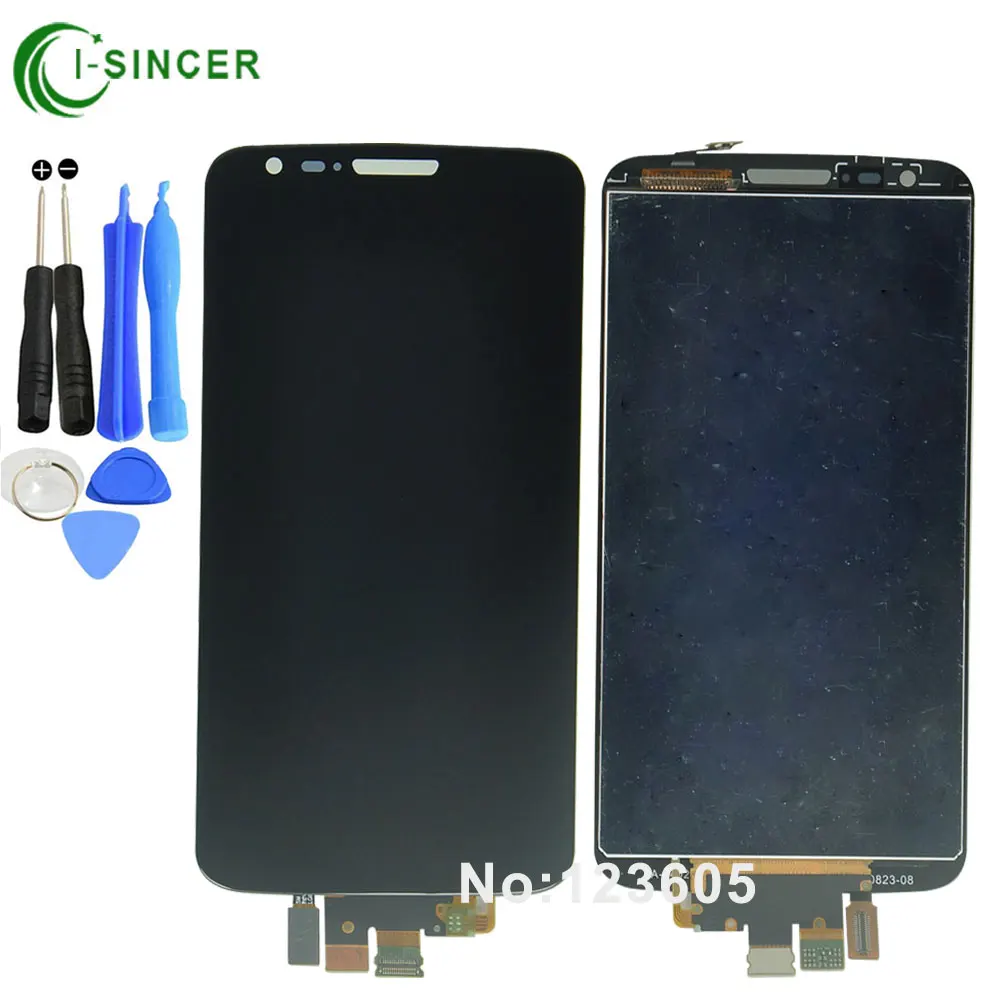 

Black LCD Display With Touch Screen Digitizer Aeembly For LG G2 D800 D801 D803 LS980 Free Shipping