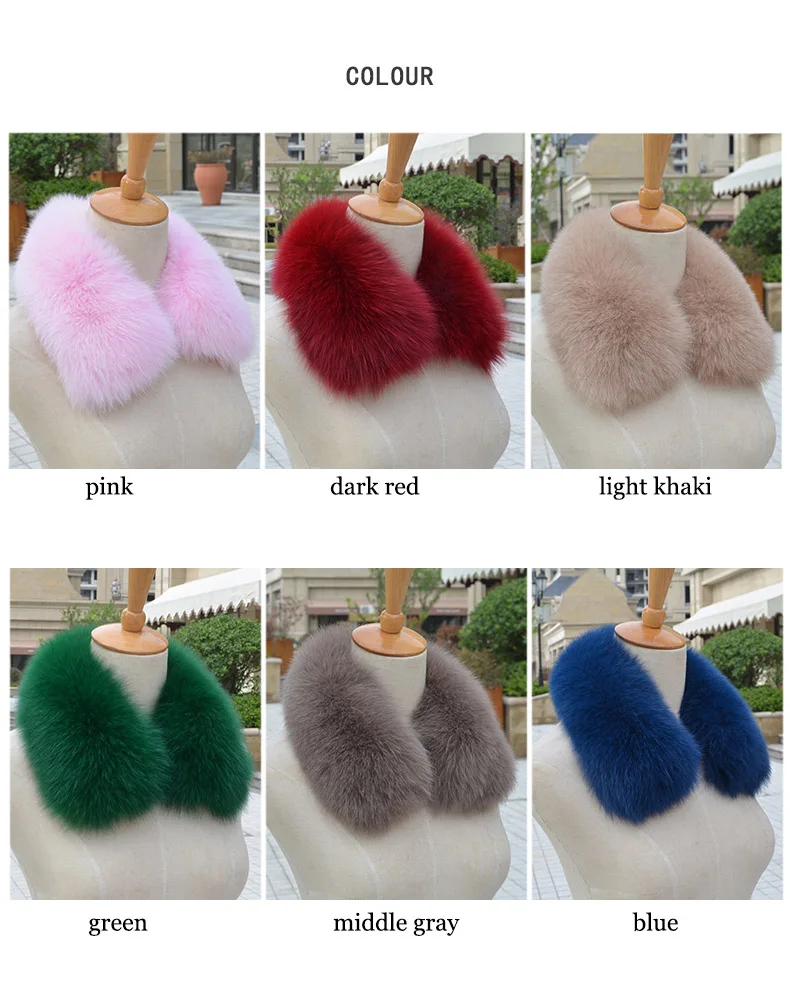 natural genuine fox fur collar (2)