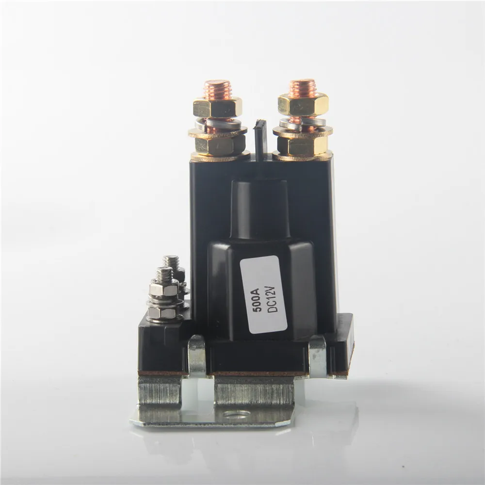 Comprar 12 V 24VDC 500A AMP 4 Pin relé de inicio encendido apagado coche Auto interruptor de potencia plástico doble baterías aislador para la ingeniería de montacargas