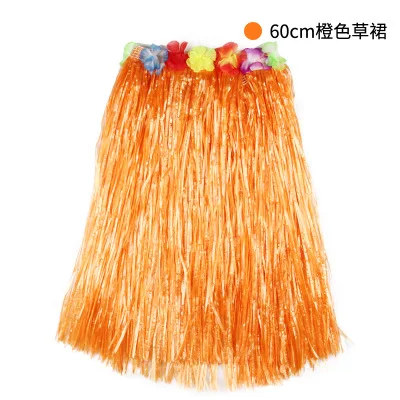 Hawaiian Style Suit Flower Skirt Garland Hula Skirt Dance Party Costume Set Woman Dress Up Hawaii Party Supplies PAT4 (1)