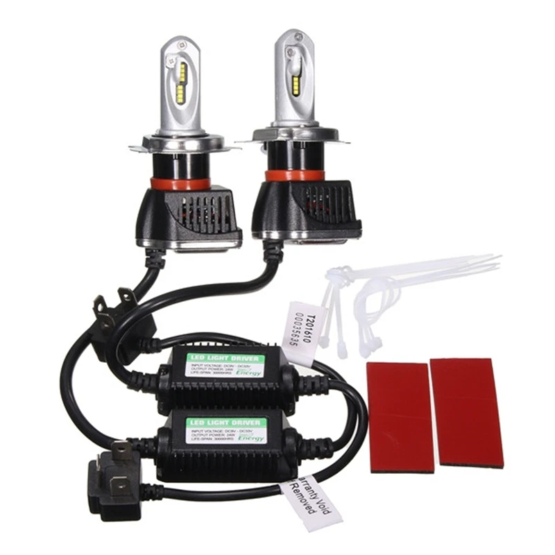 

48W/Pair LED Chip H4 Hi-lo Beam 16LED Headlight Bulb 8000lm 12V 6000k Auto LED Front Head Lamp Lighting 9-32V