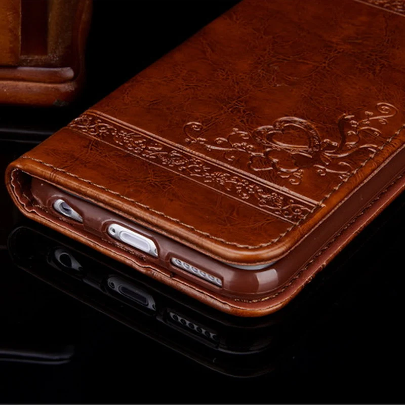 High Quality Leather Flip Cover Wallet Case for iPhone 5 5s se 6 6s 7 7 Plus PU Leather Floral Mobile Phone Bags for 8 8Plus X