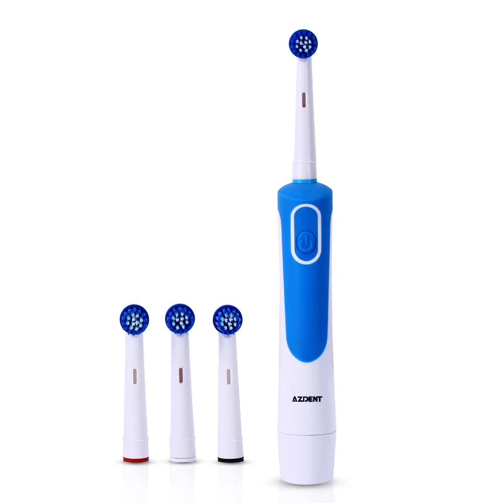 

Black Electric Toothbrush With 4 or 8 Replacement Tooth Brush Heads Battery Rotating Oral Hygiene Or Only 4 Teeth Brush Head