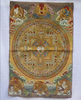

Collectible Traditional Tibetan Buddhism in Nepal Thangka of Buddha paintings ,Big size Buddhism silk brocade painting p002654
