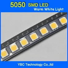 5050 SMD из светодиодов 200 шт. / много ультра-низкое яркость тёплый белый диод