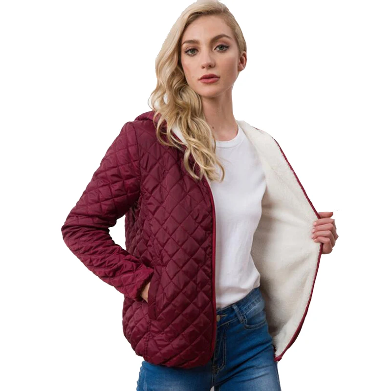 

2019 New Spring Autumn Women's Clothing Jacket Hooded Fleece Basic Long Sleeve female Coats Short Zipper Casual Outerwear